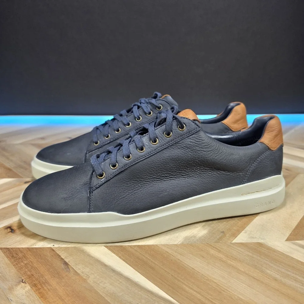 Cole Haan GrandPro Rally LTT Sneakers Shoes Navy Suede Mens Size 13 M Lace Up